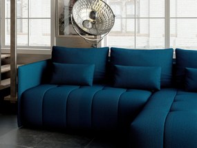 Colțar extensibil dumonde cu ladă de depozitare si sezut confortabil din spuma high-density, Malta Enjoy Petrol II 235x185 cm