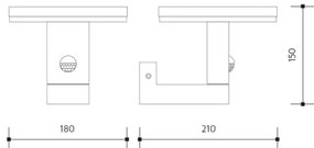 Aplică LED de exterior cu senzor BARI LED/10W/230V 4000K IP54 antracit