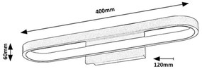 Aplica LED pentru baie protectie IP44 Odran L-40cm