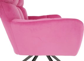 Scaun de design, ţesătură roz, KOMODO