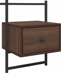 vidaXL Noptieră de perete, stejar maro, 35x30x51 cm, lemn prelucrat