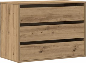 vidaXL Dulap colț sertare stejar artizanal 80x41x58 cm lemn prelucrat