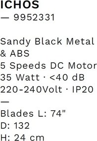 Ventilator tavan cu telecomanda ICHOS