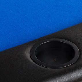 Masă de poker pliantă-albastră, 120 x 120 x 76 cm