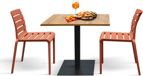 PICIOR MASA METALIC PATRAT -HORECA- - BRONZ - H 72 CM