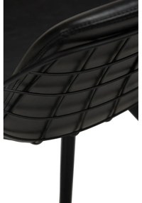 Scaun cu husă din piele artificială DAN-FORM Denmark Sway, negru