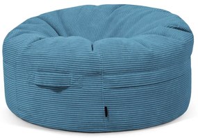 Fotoliu bean bag albastru cu tapițerie din catifea reiată Roll 105 – SLOWDOWN