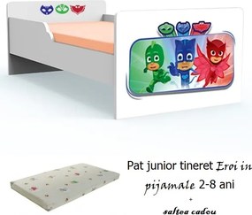 Pat tineret Eroi in pijamale cu saltea