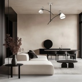 Lustră pe tijă ZUMBA 2xE27/60W/230V alb/negru