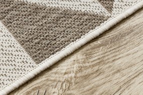 Covor sisal Floorlux 20489 şampanie si taupe Triunghiuri