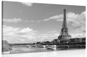 Tablou panoramă minunată a Parisului alb/negru