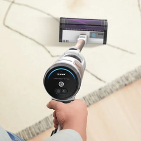 Aspirator vertical Shark IW3611EU, 240W, 0.4 L, 60 min autonomie, Detectare margini si murdarie, QuadClean, Antialergen, LED, Alb