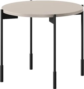 Măsuță de cafea rotundă Sonatia 45 cm cu picioare metalice - cașmir