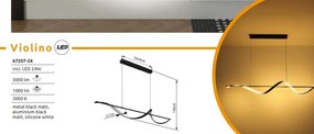 Lustra LED suspendata design modern VIOLINO