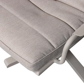 Fotoliu de grădină grej din metal/capitonat Coosa – WOOOD