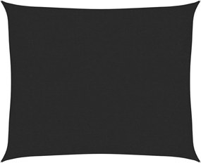 vidaXL Pânză parasolar, negru, 2,5 x 3 m, HDPE, 160 g/m²