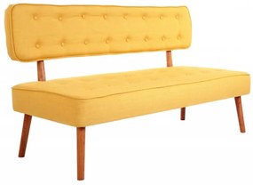 Canapea 2 Locuri, Lemn Solid, Westwood Loveseat, Galben
