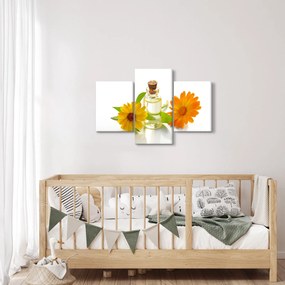 Tablou cu ulei de flori (90x60 cm)