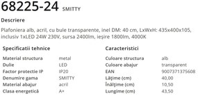Plafoniera LED design modern SMITTY 24W 68225-24 GL
