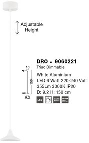 Pendul LED design minimalist DRO alb