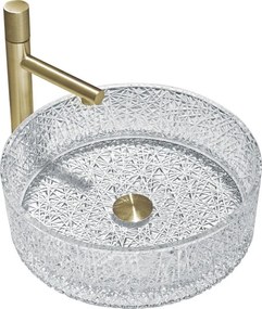 Mexen Dema chiuvetă de sticlă deasupra blatului 39 x 39 cm, transparent - 24043900