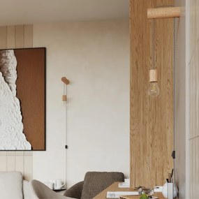 Lampă de perete Sollux SL.1644 NIMBI 1xE27/15W/230V fag