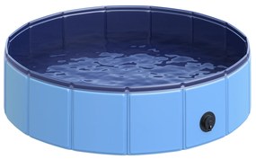 Piscina pentru Animale Domestice PawHut Pliabila, PVC, Albastra Ø80x20cm | Aosom Romania