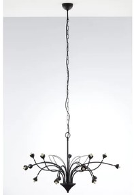 Jupiter 2057 - Lustră suspendată pe lanț GLORIOSA 15xG9/14W/230V negru