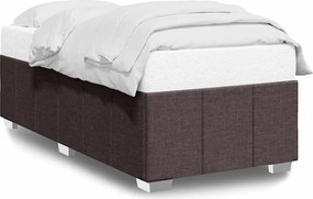 vidaXL Cadru de pat fără saltea, maro închis, 100x200 cm, textil