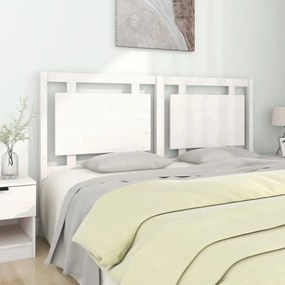 817951 vidaXL Tăblie de pat, alb, 165,5x4x100 cm, lemn masiv de pin