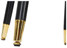 Scaun de bar negru/auriu tapițat (înălțime șezut 74 cm) Paris – Mauro Ferretti