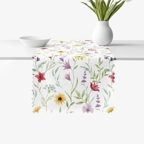 Goldea napron de masă teflonat - flori colorate de primăvară 50x120 cm