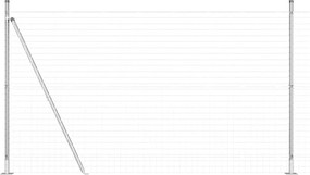 vidaXL Gard cu Stâlp Argintiu 1,6 x 10 m Oțel