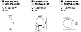 Aplica de perete exterior IP54 Bold gri