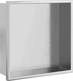 vidaXL Nișă de duș, argintiu periat, 32x32x9 cm, oțel inoxidabil