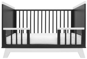 New Baby Crib Marcus, negru/alb