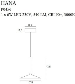 Pendul LED design modern HANA P0456 MX