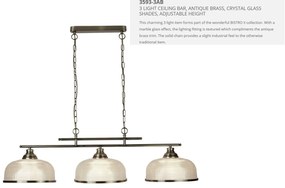 Lustra suspendata design clasic Bistro II 3L alama antique 3593-3AB SRT