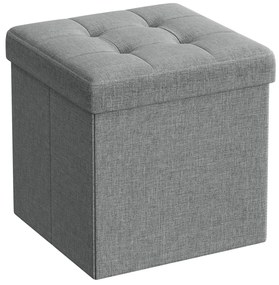 Taburet cu spatiu de depozitare OTTOMAN 30x30 cm, gri