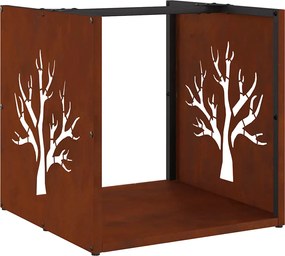 vidaXL Suport pentru lemne de foc 40x40x40 cm Oțel pentru intemperii