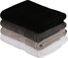 Set 4 prosoape baie RAINBOW, bumbac, 70x140 cm