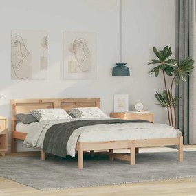 vidaXL Cadru de pat Maro 120 x 190 cm Lemn de brad solid
