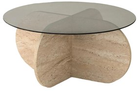 Măsuță de cafea Bubbly (travertin + fumuriu). 1101445