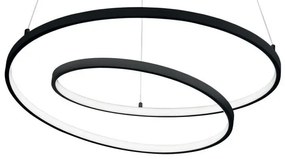 Lustra LED suspendata design circular Oz sp d60 on-off 2700k negru