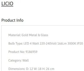Aplica de perete LED design modern LICIO