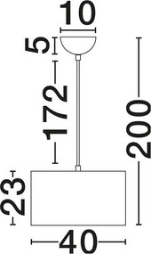Lustra suspendata cu abajur maro deschis SYRIN