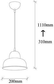 Lustră aurie cu abajur din metal ø 20 cm Berceste – Opviq lights