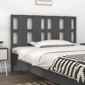 vidaXL Tăblie de pat, gri, 145,5x4x100 cm, lemn masiv de pin