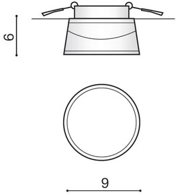 Azzardo AZ2772 - Lampă încastrată baie LED UNA LED/7W/230V IP44