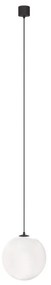 Pendul LED design tehnic Luna negru, 4000K